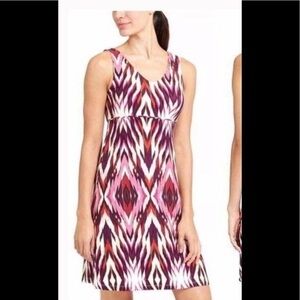 Athleta colorful Ikat printed santorini casual sleeveless dress